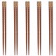 thumbnail image 1 of 1 juego de 5 pares de palillos de madera de hierro, palillos puntiagudos, vajilla, 1 of 6