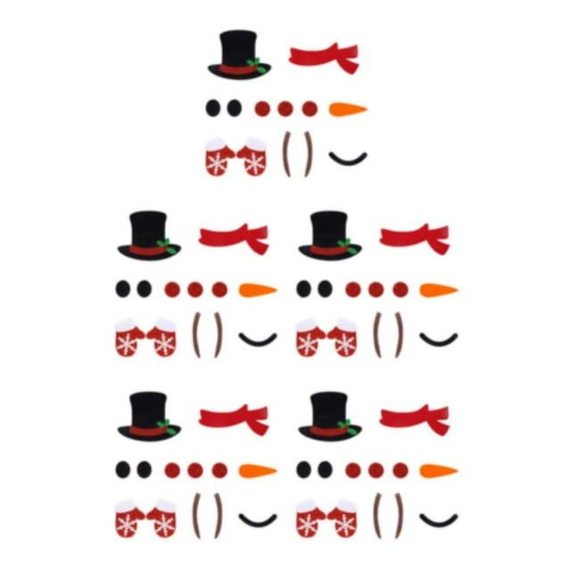 Redempat DIY Home Decorating Made Easy Christmas Window Sticker For Festive Décor Cute Window Stickers Christmas snowman 5Set