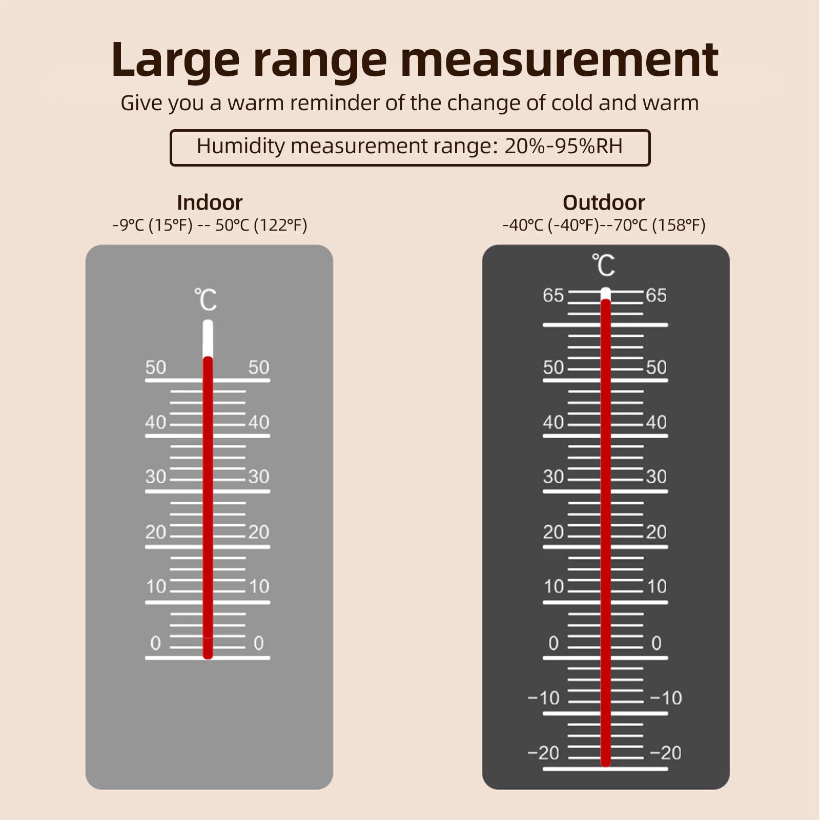 Leyfeng Weather Station Indoor Outdoor Thermometer Wireless LCD Color Display USB Rechargeable Digital Temperature