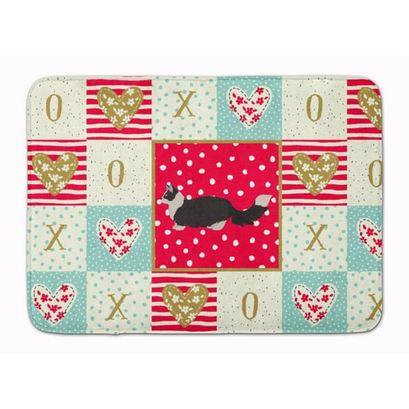 Napoleon 2 Cat Love Machine Washable Memory Foam Mat Red