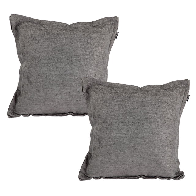 Cojin Decorativo Cuadrado Set de 2 Niz Gris Oscuro