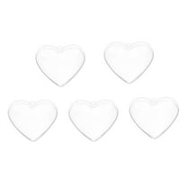 MEIBUTYUP 5PCS Transparent Clear Plastic Heart Boxes for Everyone Wedding Party Decoration