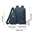 thumbnail image 2 of Penkiiy Travel Backpack 3pcs Set, Casual Lightweight Extra Large Laptop School Backpack, Business Backpack & Messenger Bag & Wallet Bag for Men Women, 2 of 6