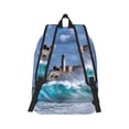 thumbnail image 3 of Balery Lighthouse in Havana Vintage Canvas Backpack for Men and Women - Large Capacity, Durable Travel Laptop Bag for School, Work, Hiking, and Outdoor Activities, 3 of 7