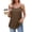 9# Brown, variant on Women's Scoop Neck Spaghetti Strap Tank Tops Soft Curved Hem Loose Sleeveless Camisole Tops Basic Casual Layering Cami Shirts Dark Green S