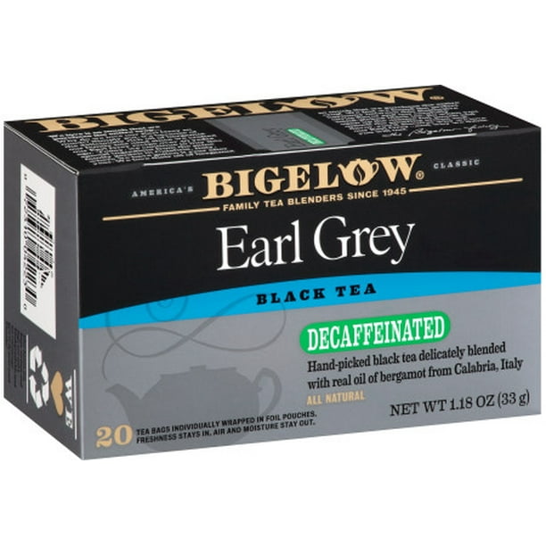 Bigelow Earl Grey Decaffeinated, Black Tea, Tea Bags, 20 Ct Walmart