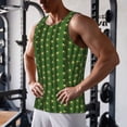 thumbnail image 5 of Lsque Cactus1 Pattern Mens Tank Tops Muscle Athletic Quick Dry Sleeveless Workout Fitness T Shirts Beach Tank Top, Loose-fit Sleeveless Shirt for Men-3X-Large, 5 of 7