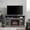 58 inches Black, variant on Hemvt Modern TV Stand for Living Room with Electric Fireplace, 58" Media Console with Glass Shelves, LED Color Lights, USB Charging Outlet & Remote Control, Fits TVs up to 65", White
