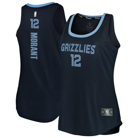 Women's Fanatics Branded Ja Morant Navy Memphis Grizzlies 2019/20 Fast Break Team Tank Jersey - Icon Edition