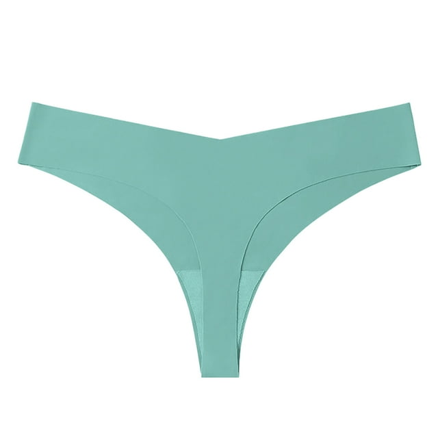 Tanga sin costuras de seda helada de cintura baja para mujer - Poliéster, transpirable, S-XXL