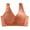 Orange, variant on Vest Style Medium Thick On Bra with Adjustable Steel Rings and Four Button Cup Design for Comfortable Support