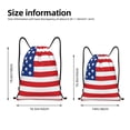 thumbnail image 5 of Yiaed America Flags3 Print Drawstring Bags Drawstring Backpack Bulk String Back Pack Gym Sport Bag-Small, 5 of 5