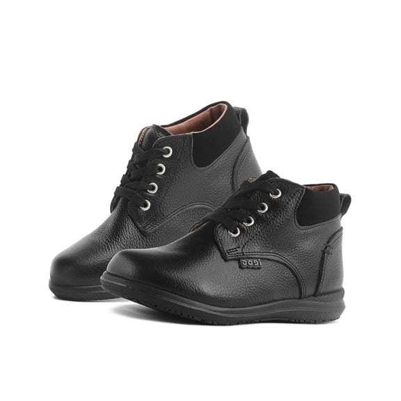 Bota Dogi De Piel Para Niño Escolar Casuales Color Negro negro 14.5