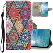 Dteck for iPhone 15 Pro Case Wallet with Card Holder, Cute Pattern Folio Flip PU Leather Wallet Case for Women Men, Totem