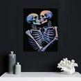 thumbnail image 4 of ARISTURING  Skull Wall Art Abstract Kissing Skeleton Lovers Painting Art Prints Modern Romantic Bedroom Artwork Framed, 4 of 4