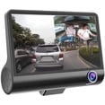 thumbnail image 1 of Grabadora de viaje triple cámara HD para taxi - visión frontal, interior y trasera con pantalla IPS de 4 pulgadas y sensor nocturno, 1 of 6