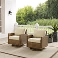 thumbnail image 2 of Crosley Furniture Bradenton Fabric Swivel Rocker Chair Set in Sand (Set of 2), 2 of 14
