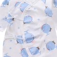 thumbnail image 3 of Nrmvnmi Baby Side Snap Romper Long Sleeve Cute Whale Print Romper Newborn Cotton Onesie Jumpsuit For 0-9 Months, 3 of 3