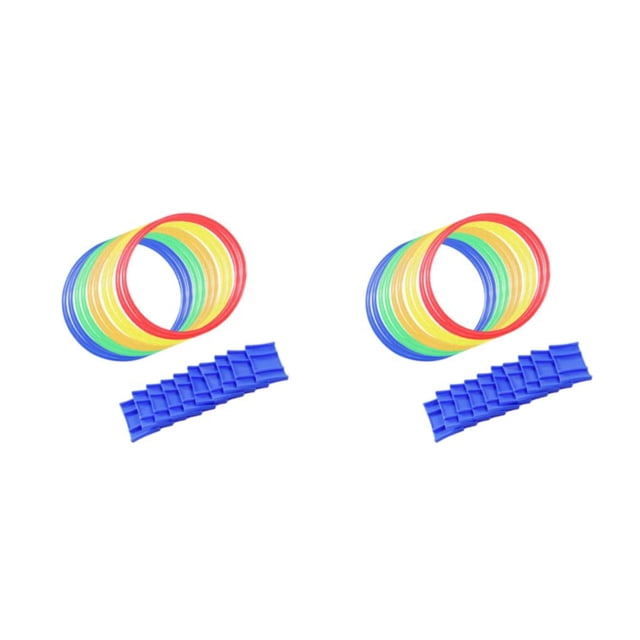Wweixi Exciting and Interactive Kindergarten Teaching Aid Sport Hopscotch Fun Game 28cm One Size 2PCS