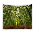 thumbnail image 1 of EREHome Forest Tree Bamboo Tapestry Polyester Fabric Tapestries Wall Art Hanging 51x60 Inches, 1 of 3
