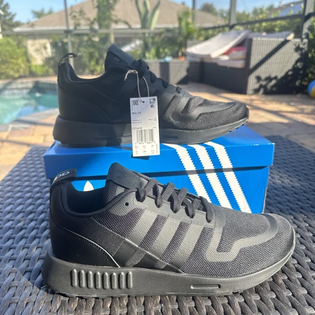 Adi-das Multix Men's Athletic Shoes Triple Black FZ3438 Size 11.5