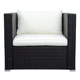 thumbnail image 5 of Veryke 8 Piece Patio Rattan Sectional Cushioned Sofa Set with Ottoman and Coffee Table, Brown, 5 of 9