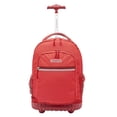 thumbnail image 1 of Mochila con ruedas Travelers Club roja resistente al agua de 18 pulgadas, 1 of 8