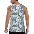 thumbnail image 3 of Fotbe Lilies Flowers Pattern Men's Quick Dry Workout Tank Top Gym Muscle Tee Fitness Bodybuilding Sleeveless T Shirt Breathable Workout Shirt-Medium, 3 of 9