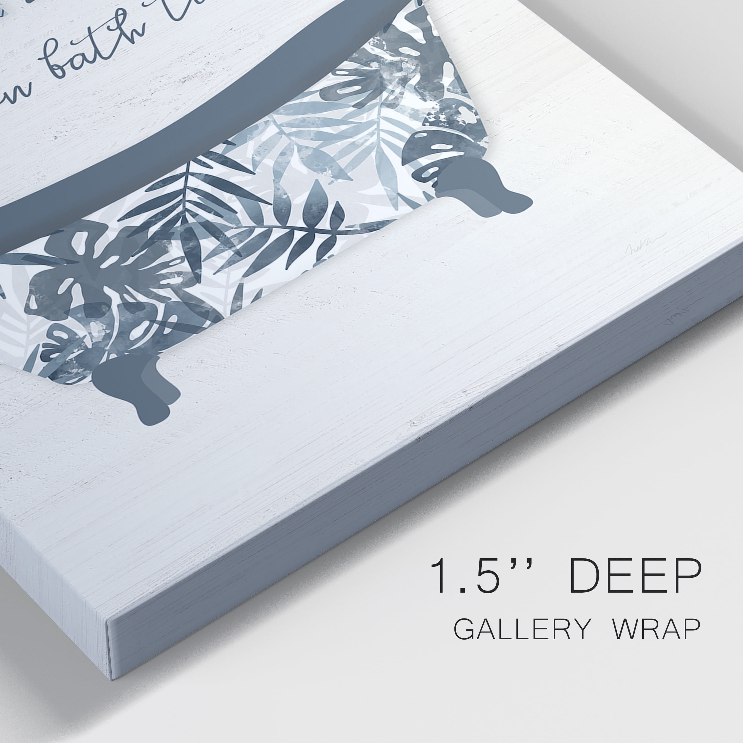 Palm Bath I Premium Gallery Wrapped Canvas - Ready to Hang - Set of 2 - 24 x 36 Each