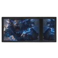 thumbnail image 4 of Chririnla Blue Lightning Lion Trifold Card Holder, Polyester Boys Trifold Wallet, Portable Thin for Travel and Daily Sports Use, 4 of 6