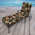 thumbnail image 3 of Jordan Manufacturing 72" x 22" Telfair Midnight Multicolor Paisley Rectangular Outdoor Chaise Lounge Cushion with Ties and Hanger Loop, 3 of 14