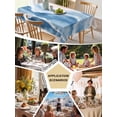 thumbnail image 5 of Blue Coastal Beach Table Cloth, Modern Oil Painting Nautical Waterproof Tablecloth for Rectangle Tables, Reusable Washable Fabric Table Cover for Restaurant Kitchen Dining Tables 60"x84", 5 of 6