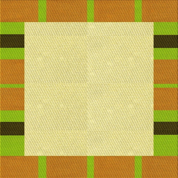 Ahgly Company Machine Washable Indoor Square Transitional Sedona Brown Area Rugs, 4' Square