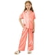 thumbnail image 1 of Pijama Arshiner de seda satinada para niñas de manga corta de 4 a 5 años, 1 of 8
