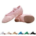 thumbnail image 3 of Womens Canvas Baller Dance Shoes Ballet Shoes for Girls Dance Slippers Soft Leather Shoes for Women, 3 of 4