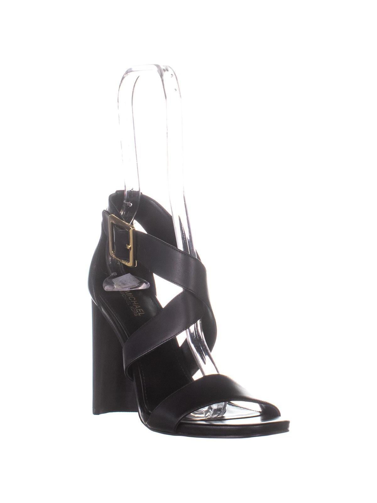 Womens MICHAEL Michael Kors Shia Criss Cross Ankle Strap Sandals, Black