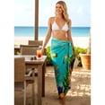 thumbnail image 3 of HAPPY BAY Women's Beachwear Sarong Coverups Bikini Skirt Swim Cover up Summer Wraps Swimwear Beach Wrap Skirts for Women One Size Underwater Fishes, Green, 3 of 5