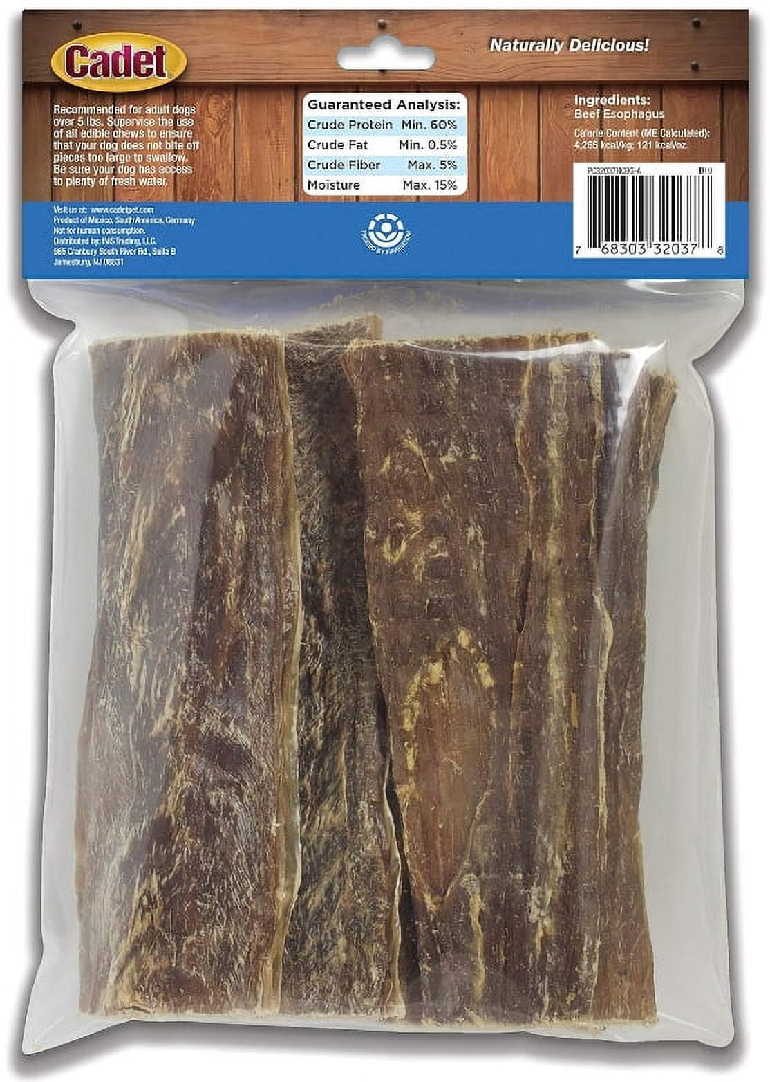 Cadet Single Ingredient Real Beef Strips for Dogs [Dog Meat and Jerky Treats, New Dog Supplies, Cadet, Dog Supplies] 10 count