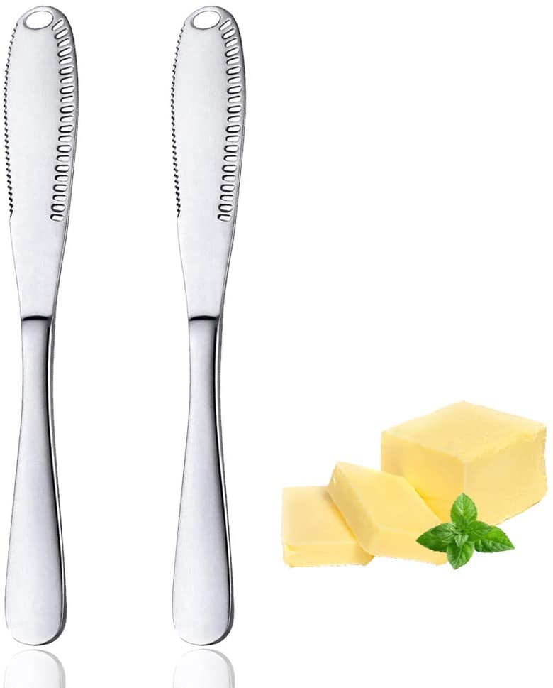4 Pack Butter Knife for Cold Butter Stainless Steel Butter Knife