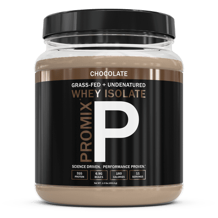 ProMix Nutrition Grass Fed Whey Isolate, 30G Protein, BCAA, Cold Processed, Multi-stage Micro-filtration, Easy to Mix, 1 lb, Chocolate Isolate