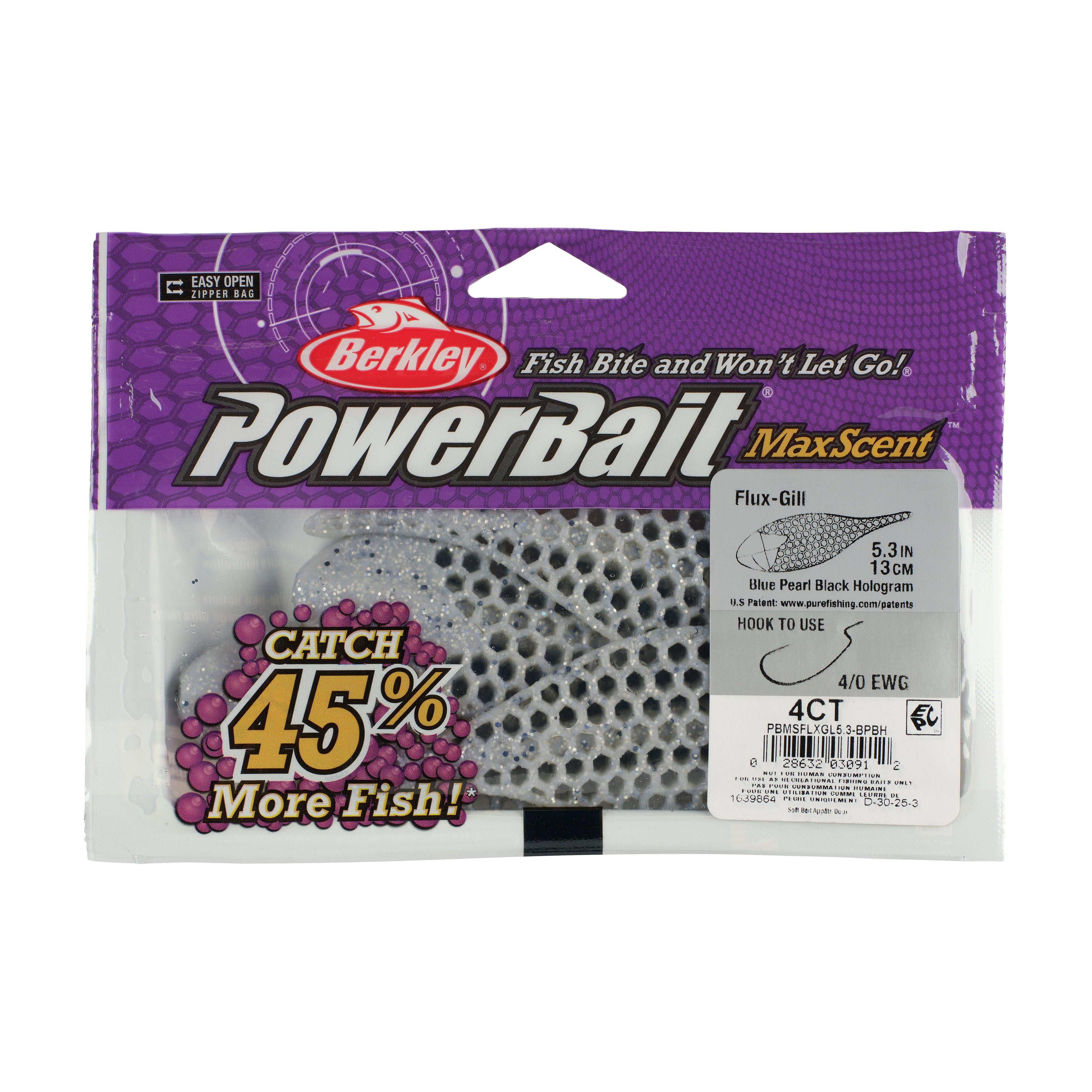 Berkley PowerBait® MaxScent Flux-Gill, 5.3 in, Blue Pearl Black Hologram