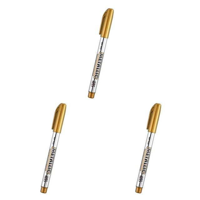 ZLight Paint Pens Paint Markers Gold and Silver Art Durable Marker Lettering Writing for Card Making Gifts Handcraft 550gold 3Set
