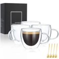 thumbnail image 1 of Juego de tazas para espresso VENVENWEAVS de doble pared, 150 ml, sopladas a mano, 1 of 6