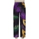 thumbnail image 4 of RKSTN Women's Carnival Pajamas Sets Oversized Lapel Mardi Gras Print Button Long Sleeve Sleepwear T Shirt and Pjs Pant 2 Piece Matching Set Casual Turndown Plus Size Pajama and Pants Loungewear Set, 4 of 9