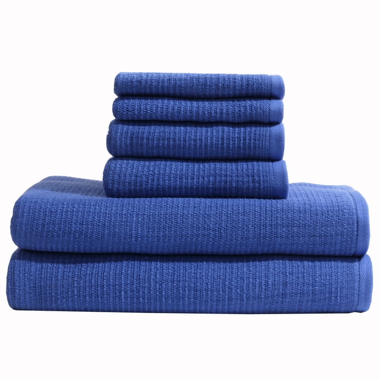 Loft by Loftex New Generation Solid 6-Piece Towel Set,Blue