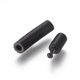thumbnail image 4 of 304 Stainless Steel Bayonet Clasps Column Matte Gunmetal 27~27.3x5~6x6mm Hole: 3mm, 4 of 4