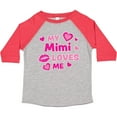 thumbnail image 3 of Inktastic Valentine's Day My Mimi Loves Me Hearts and Lips Boys or Girls Toddler T-Shirt, 3 of 5
