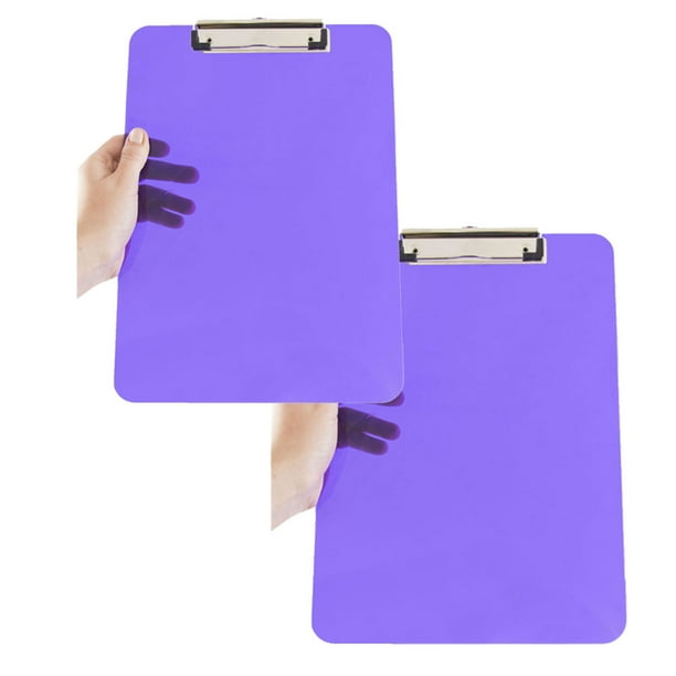 JAM Plastic Clip Boards, Purple Clipboards, 2/Pack, 9 x 12.5