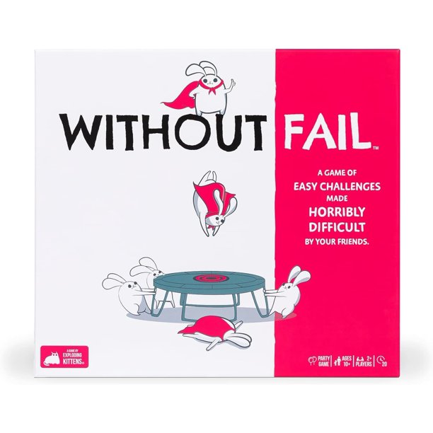 Juego de cartas Exploding Kittens Without Fail para 2 jugadores o más de 10 años