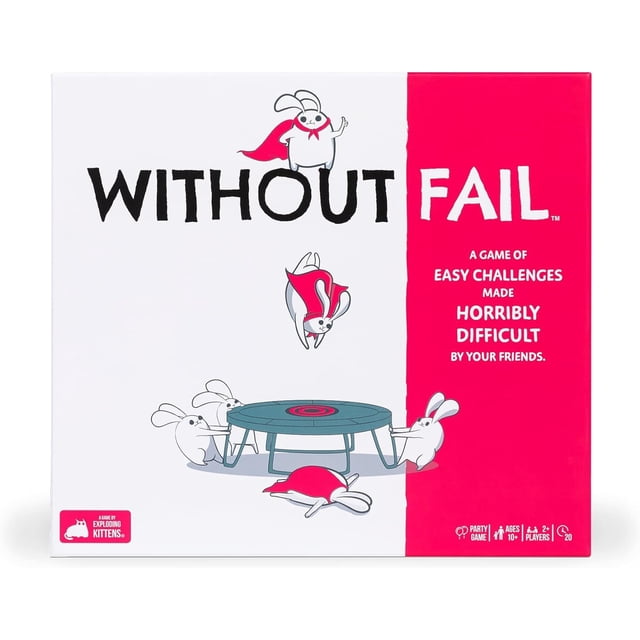 Juego de cartas Exploding Kittens Without Fail para 2 jugadores o más de 10 años